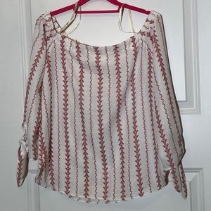 Sweet Wanderer Striped Off Shoulder Blouse Medium